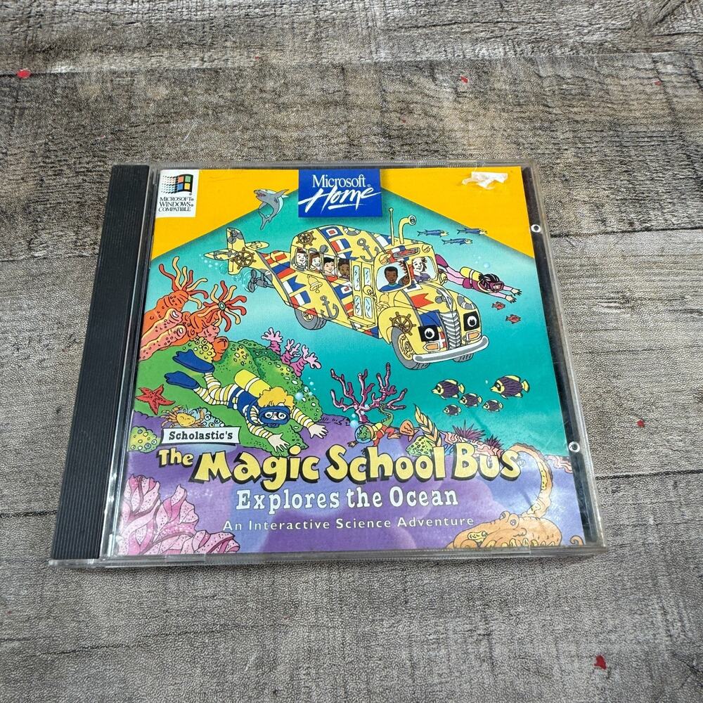 Scholastic's The Magic School Bus Explores the Ocean Microsoft CD ROM 1996